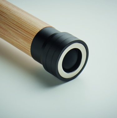 Logo trade promotional items picture of: 3-in-1 bamboo flashlight with an emergency hammer and seatbelt cutter