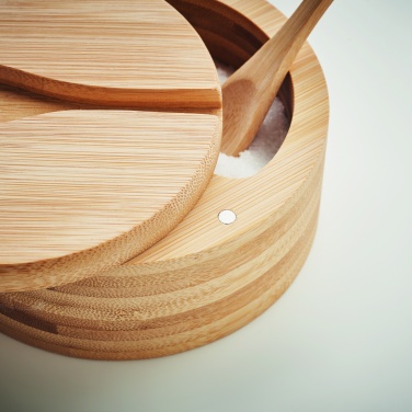 Logo trade promotional merchandise image of: Salt and pepper bamboo box