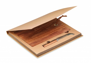 Logo trade promotional giveaways picture of: Acacia wood cheese board set Hannover