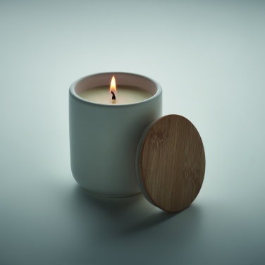 Logo trade promotional giveaways image of: Plant based wax candle 200 gr