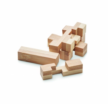 Logo trade promotional gifts picture of: Bamboo brain teaser puzzle