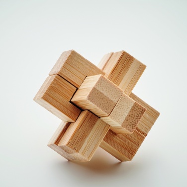 Logo trade promotional item photo of: Bamboo brain teaser puzzle