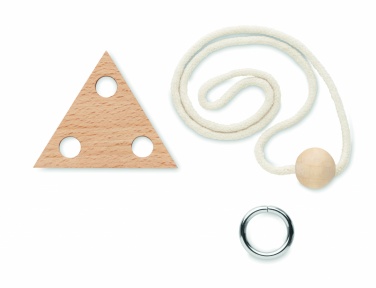 Logo trade advertising products picture of: Wooden brain teaser triangle