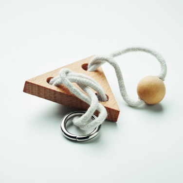 Logo trade promotional merchandise picture of: Wooden brain teaser triangle