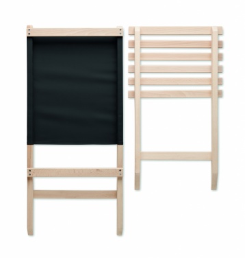 Logo trade promotional merchandise picture of: Foldable wooden beach chair