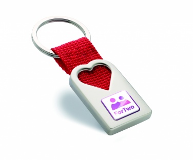 Logo trade promotional product photo of: Heart metal key ring Kemi