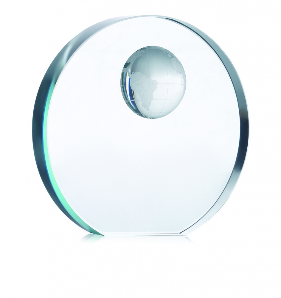 Logo trade promotional item photo of: Globe glass trophy