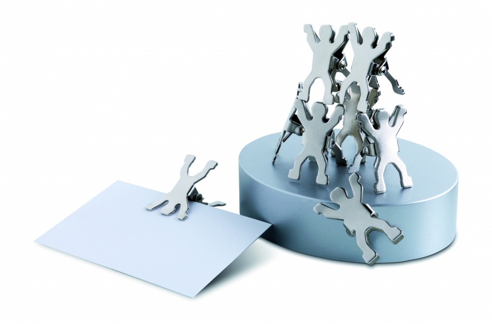 Logo trade business gifts image of: Magnetic clips with base