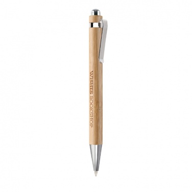 Logo trade business gift photo of: Bamboo automatic ball pen