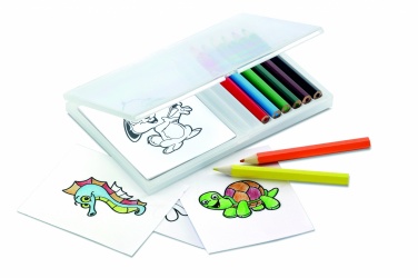 Logo trade advertising products picture of: Wooden pencil colouring set