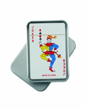 Logo trade promotional gift photo of: Playing cards in tin box