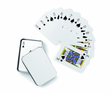 Logo trade promotional products image of: Playing cards in tin box