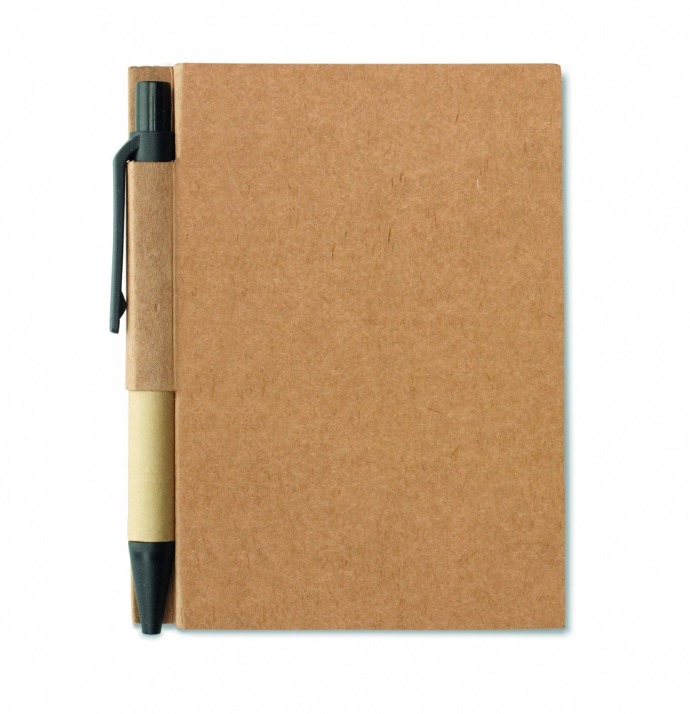 Logo trade promotional giveaway photo of: Recycled notebook with pen