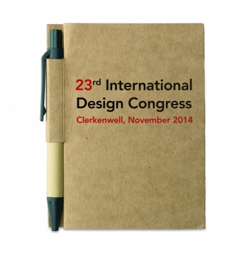 Logotrade promotional item picture of: Recycled notebook with pen