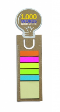 Logo trade promotional gifts image of: Bookmark with sticky memo pad