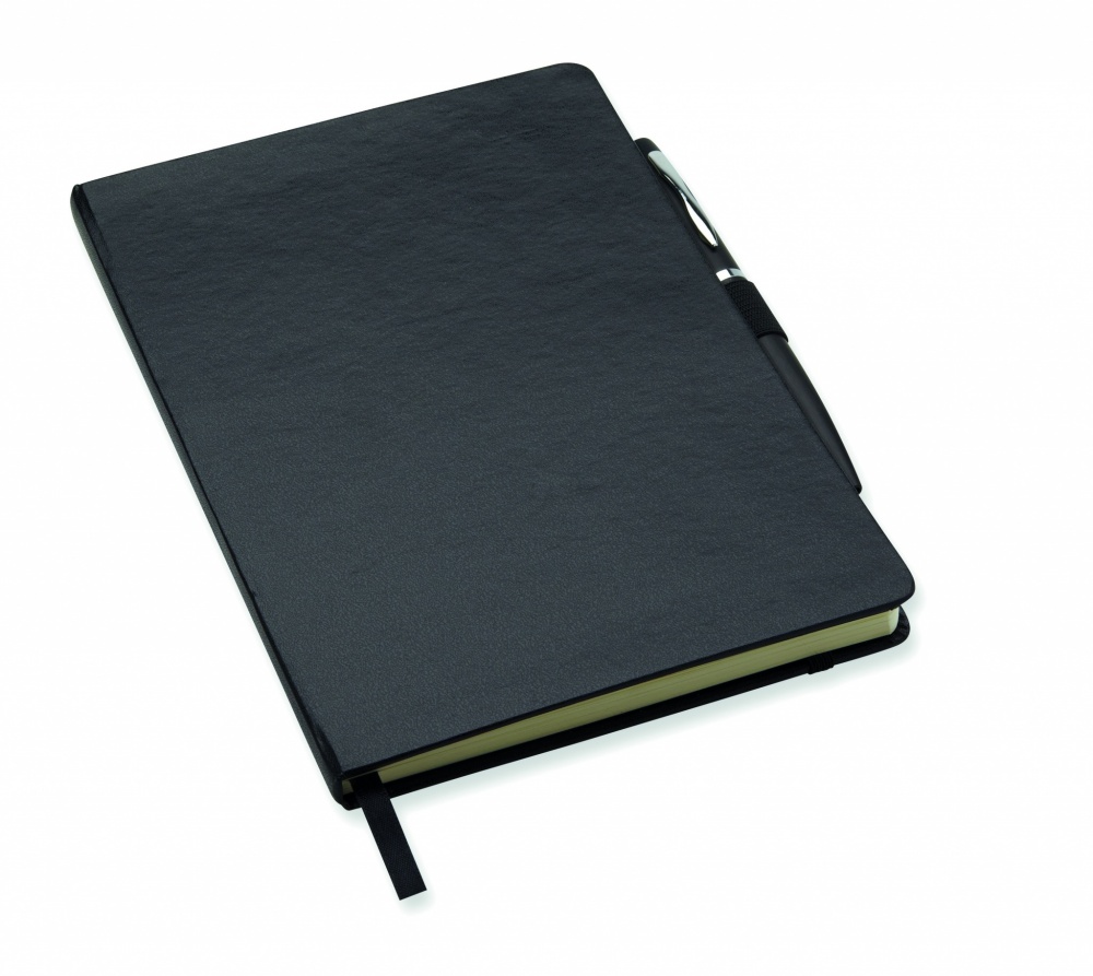 Logo trade promotional items picture of: A5 notebook with pen 72 lined