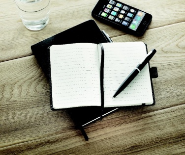 Logo trade promotional items image of: A5 notebook with pen 72 lined