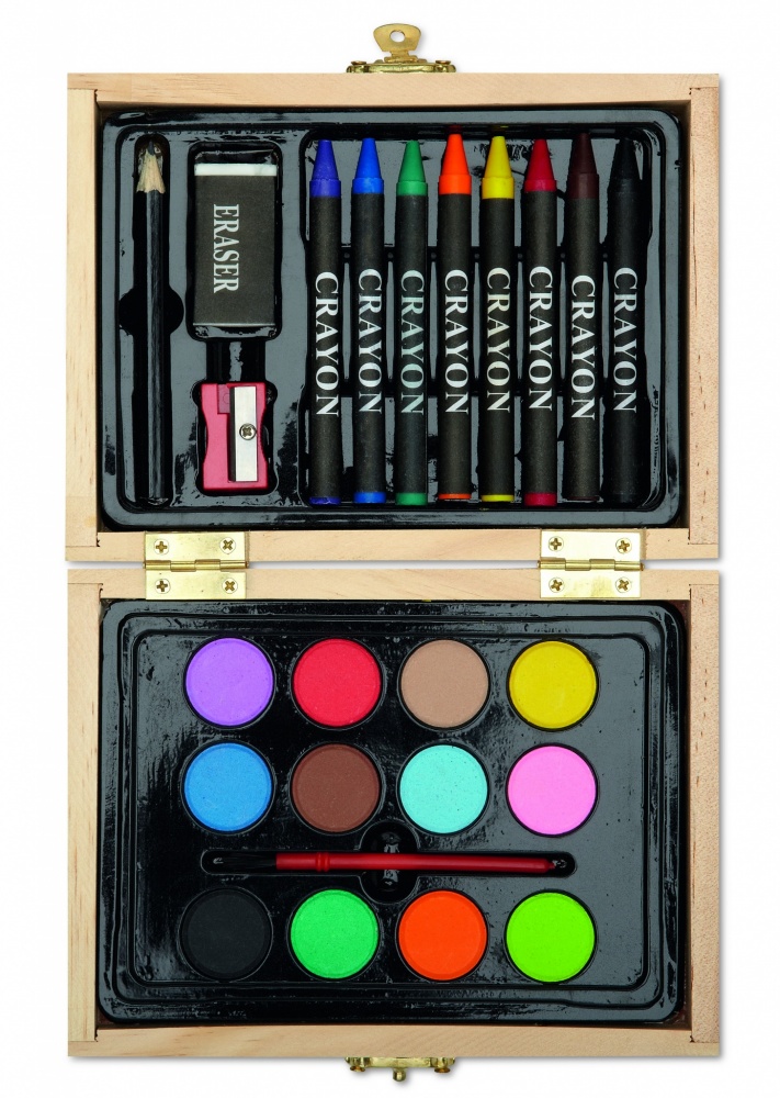 Logotrade corporate gift image of: Painting set in wooden box