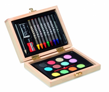 Logotrade promotional giveaway image of: Painting set in wooden box