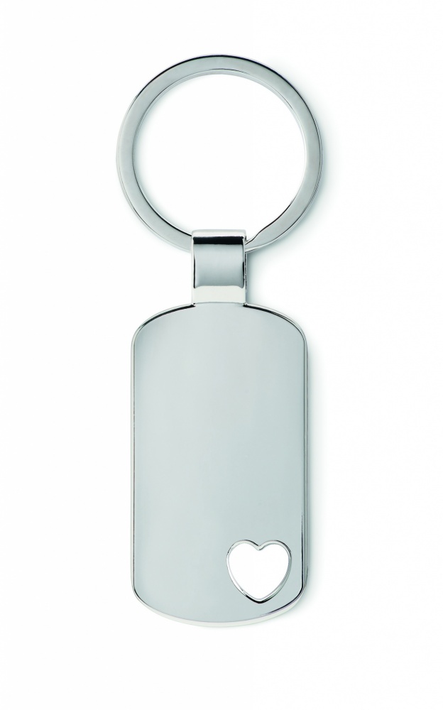 Logo trade advertising products image of: Key ring with heart detail Jūrmala