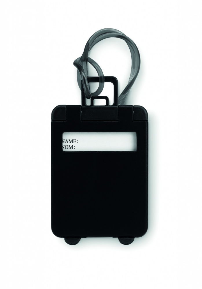 Logo trade promotional merchandise image of: Luggage tags plastic