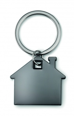 Logotrade promotional merchandise image of: House shape plastic key ring Rezekne