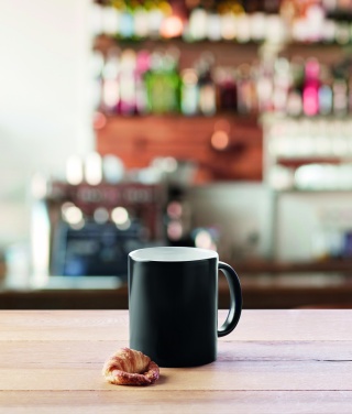 Logo trade advertising products image of: Dark sublimation mug 300ml