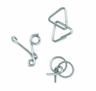 Logotrade corporate gift image of: Set of 3 metal brain teasers