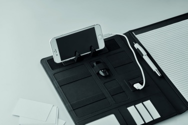 Logo trade promotional items image of: A4 folder with power bank