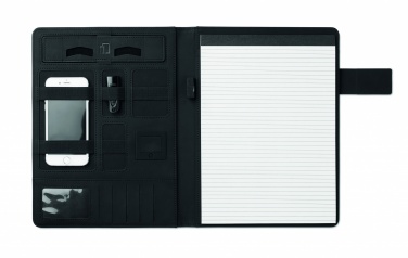 Logo trade promotional merchandise picture of: A4 folder with power bank