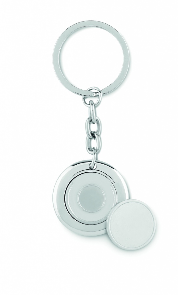 Logotrade promotional giveaway picture of: Key ring with token Cēsis