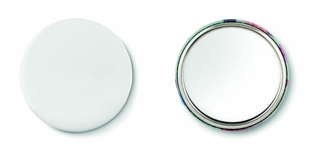 Logo trade corporate gifts image of: Mirror button metal