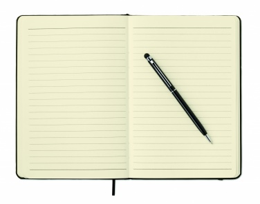 Logotrade corporate gift image of: A5 notebook w/stylus 72 lined