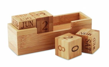 Logo trade promotional product photo of: Bamboo calendar