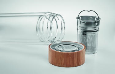 Logo trade promotional item photo of: Double wall glass bottle 400ml München