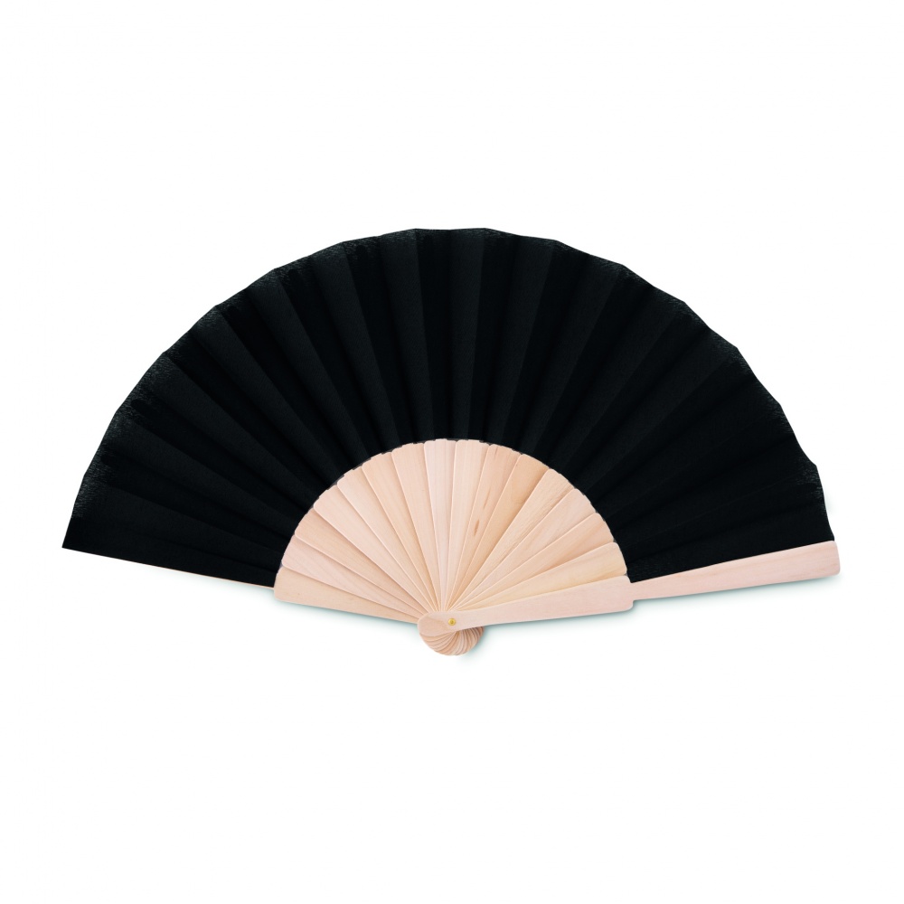 Logo trade promotional merchandise image of: Manual hand fan wood
