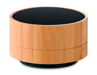 Logotrade corporate gift image of: 3W Bamboo wireless speaker