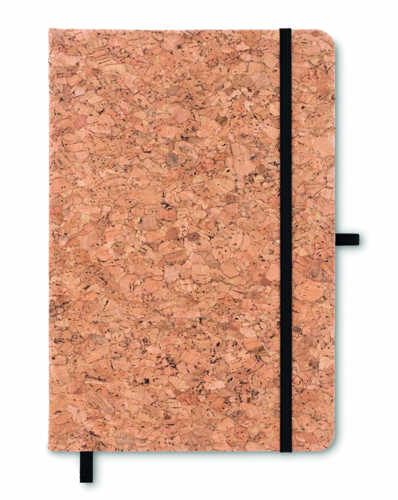 Logo trade promotional gift photo of: A5 cork notebook 96 lined