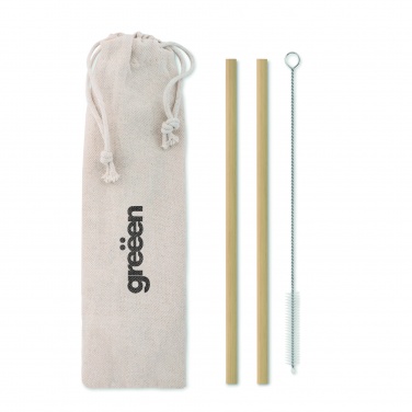 Logotrade advertising product image of: Bamboo Straw w/brush in pouch
