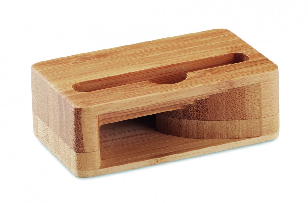 Logotrade promotional items photo of: Bamboo phone stand-amplifier CARACOL