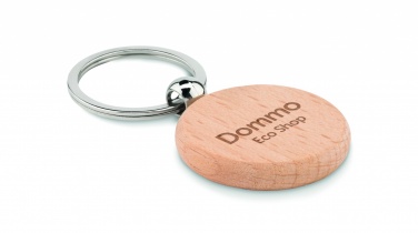 Logotrade advertising products photo of: Round wooden key ring Saldus
