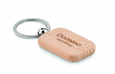 Logotrade promotional giveaways photo of: Rectangular wooden key ring Bauska