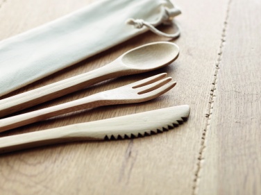 Logotrade promotional item picture of: Bamboo cutlery set