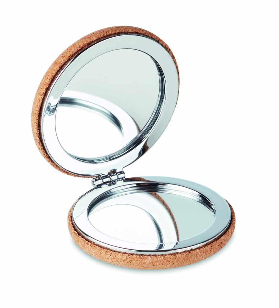 Logo trade promotional products image of: Pocket mirror with cork cover