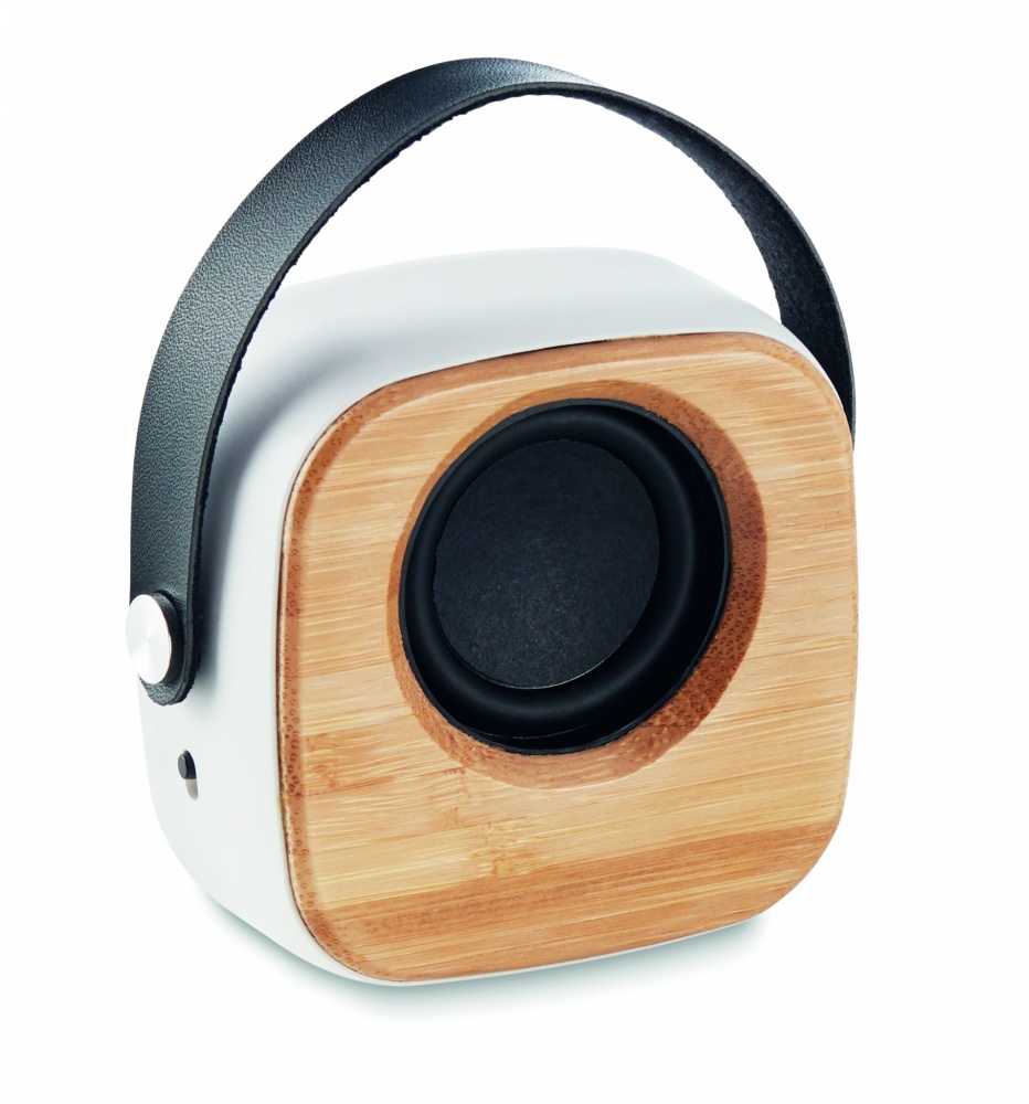 Logo trade advertising product photo of: Speaker 3W with bamboo front side