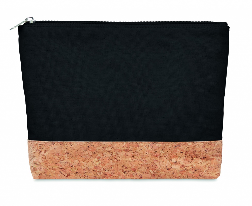 Logo trade promotional products image of: Cork & cotton cosmetic bag