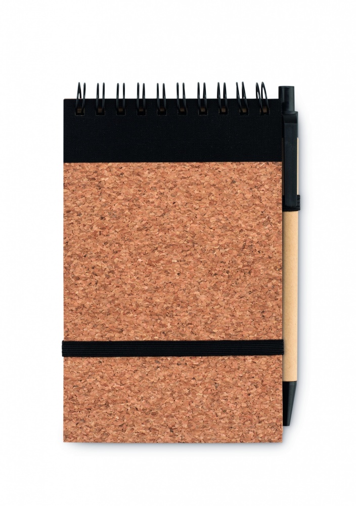 Logotrade corporate gift picture of: A6 Cork notepad with pen