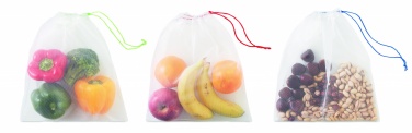 Logotrade promotional products photo of: Set of 3 RPET mesh food bags