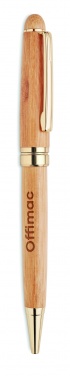 Logotrade corporate gift image of: Bamboo twist-action ballpoint pen in a box