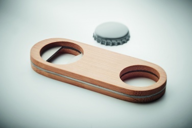 Logotrade promotional gift picture of: Oval Bamboo bottle opener VALBAMPER